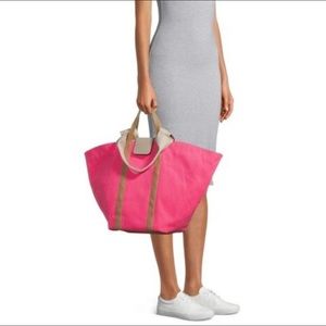 Perfect Beach Tulip Tote Bag Hot Pink